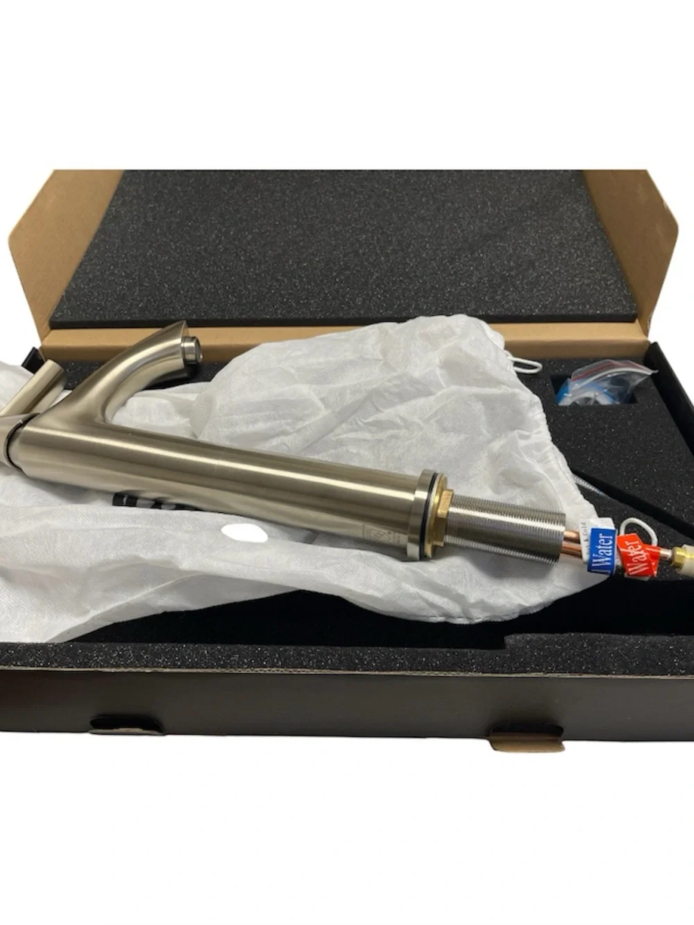 NEW VIGO VG03013BN Vessel Bathroom Faucet Brushed Nickel 12” Single Handle